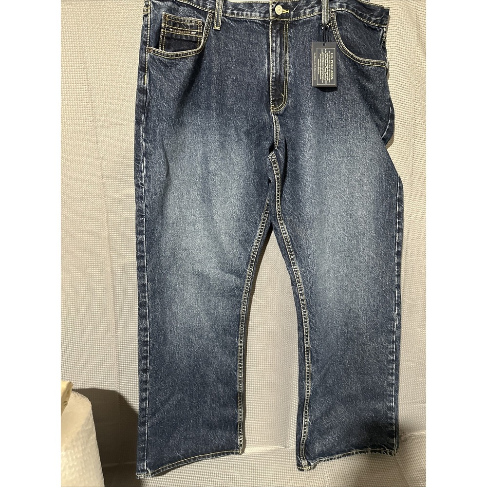 US Polo Assn Mens Classic Boot Jeans 40x30 Dark Wash Blue NWT